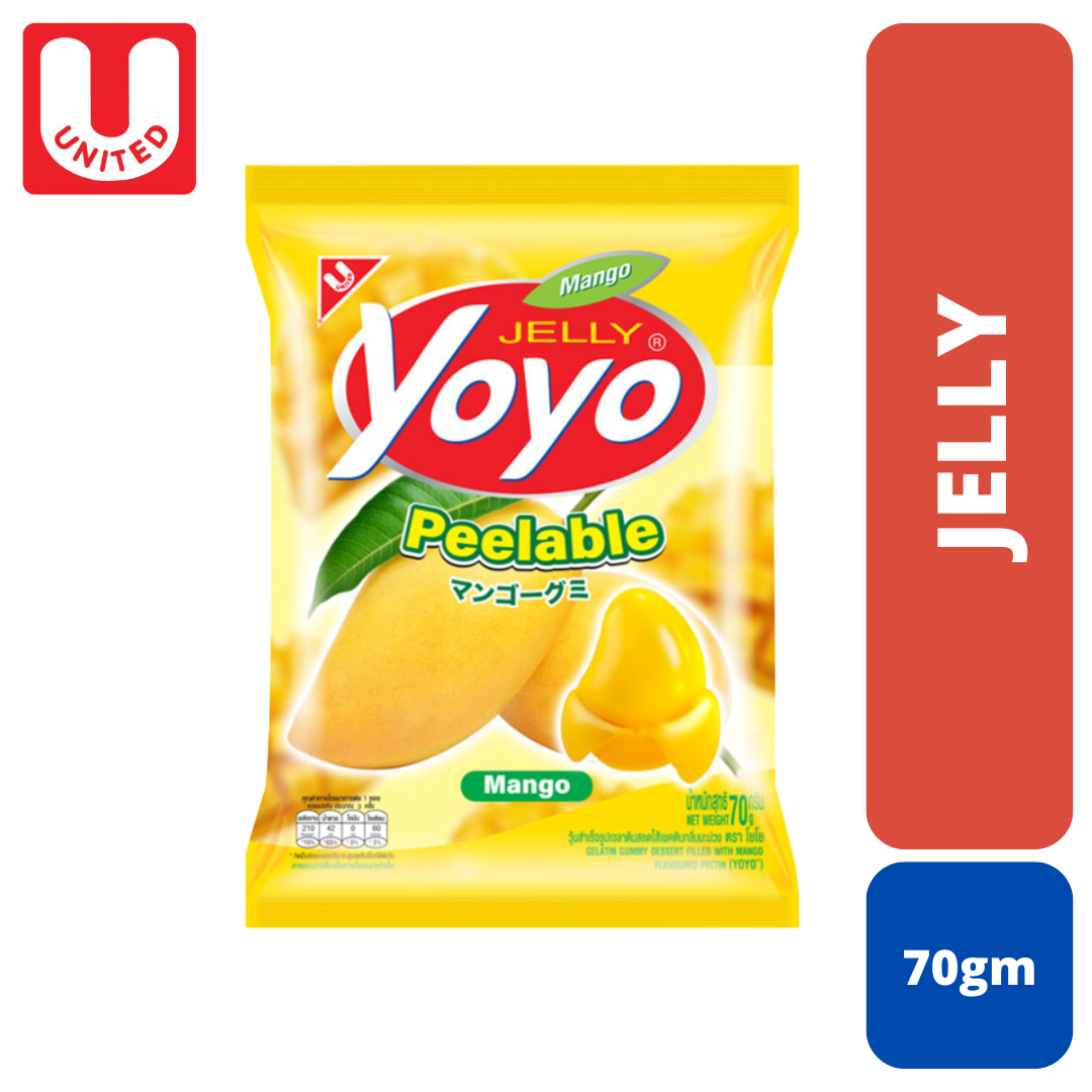 United Yoyo Peelable Mango Gummy Jelly (70g)