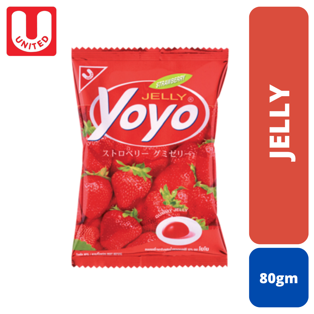 United Yoyo Strawberry Gummy Jelly 80g MRP 330