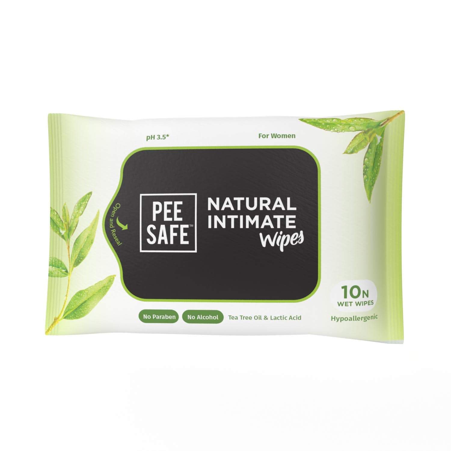 PeeSafe Women's Natural Intimate Wipes 10pcs MRP 104