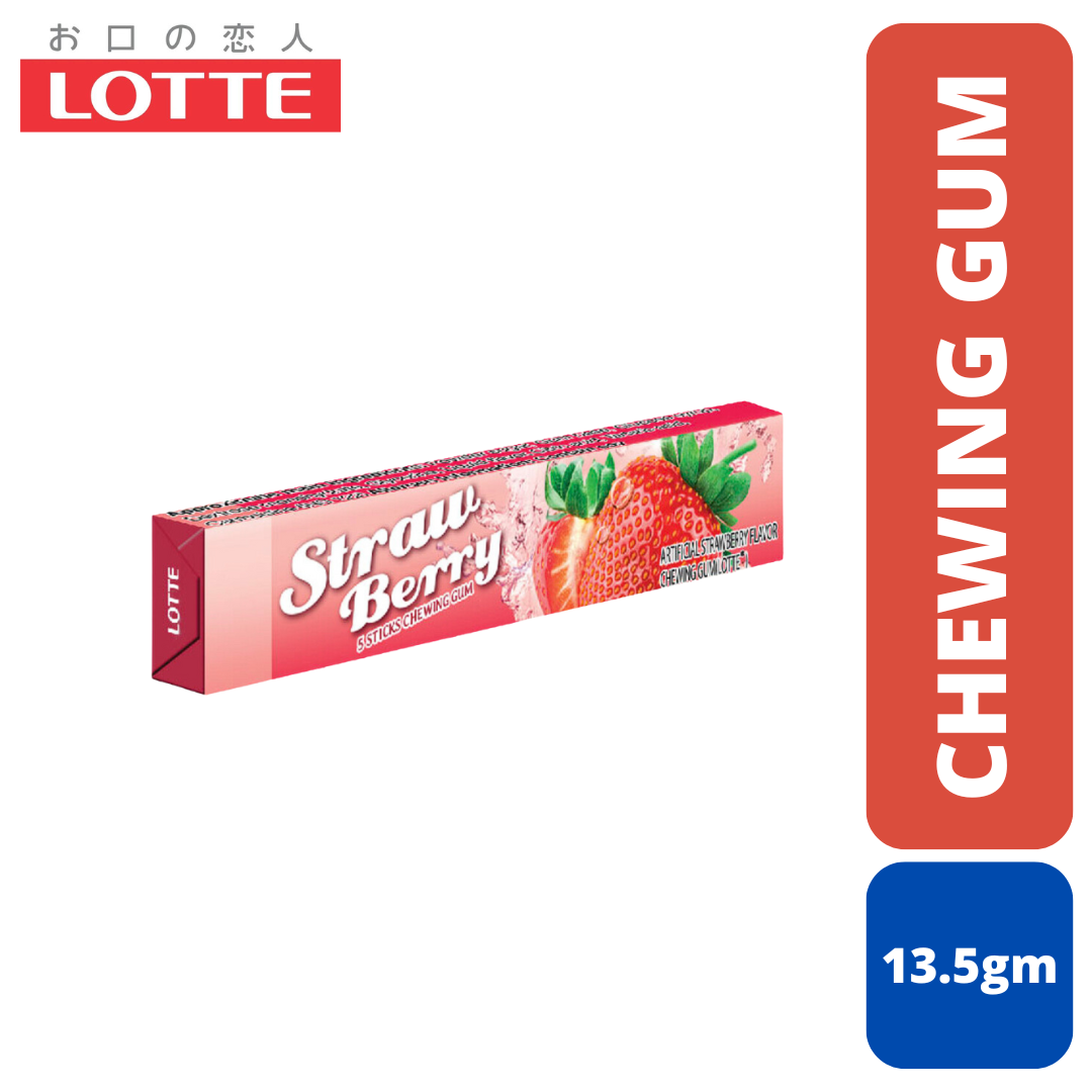 Lotte Strawberry Chewing Gum MRP 50
