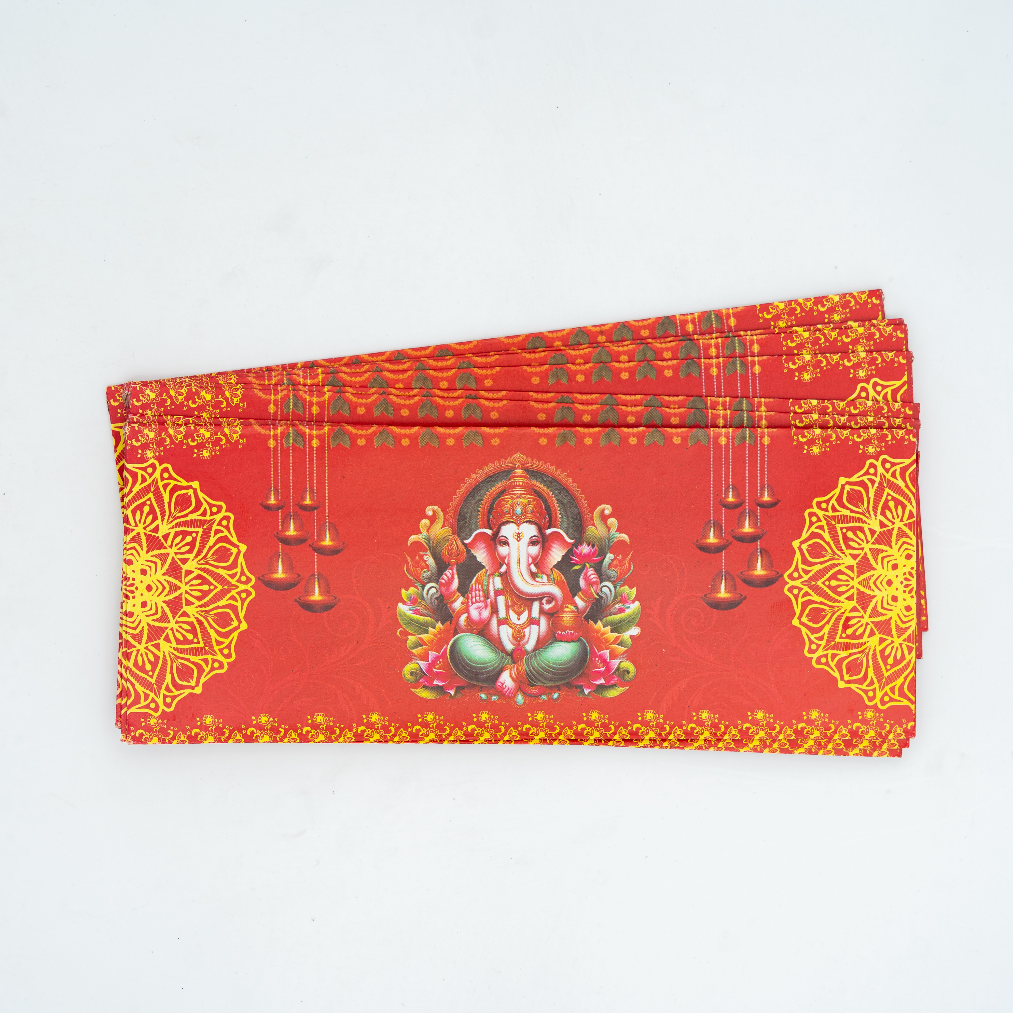 Envelop Small Size (Green Ganesh Print) 10Pcs Office Supply 10pcs MRP 50