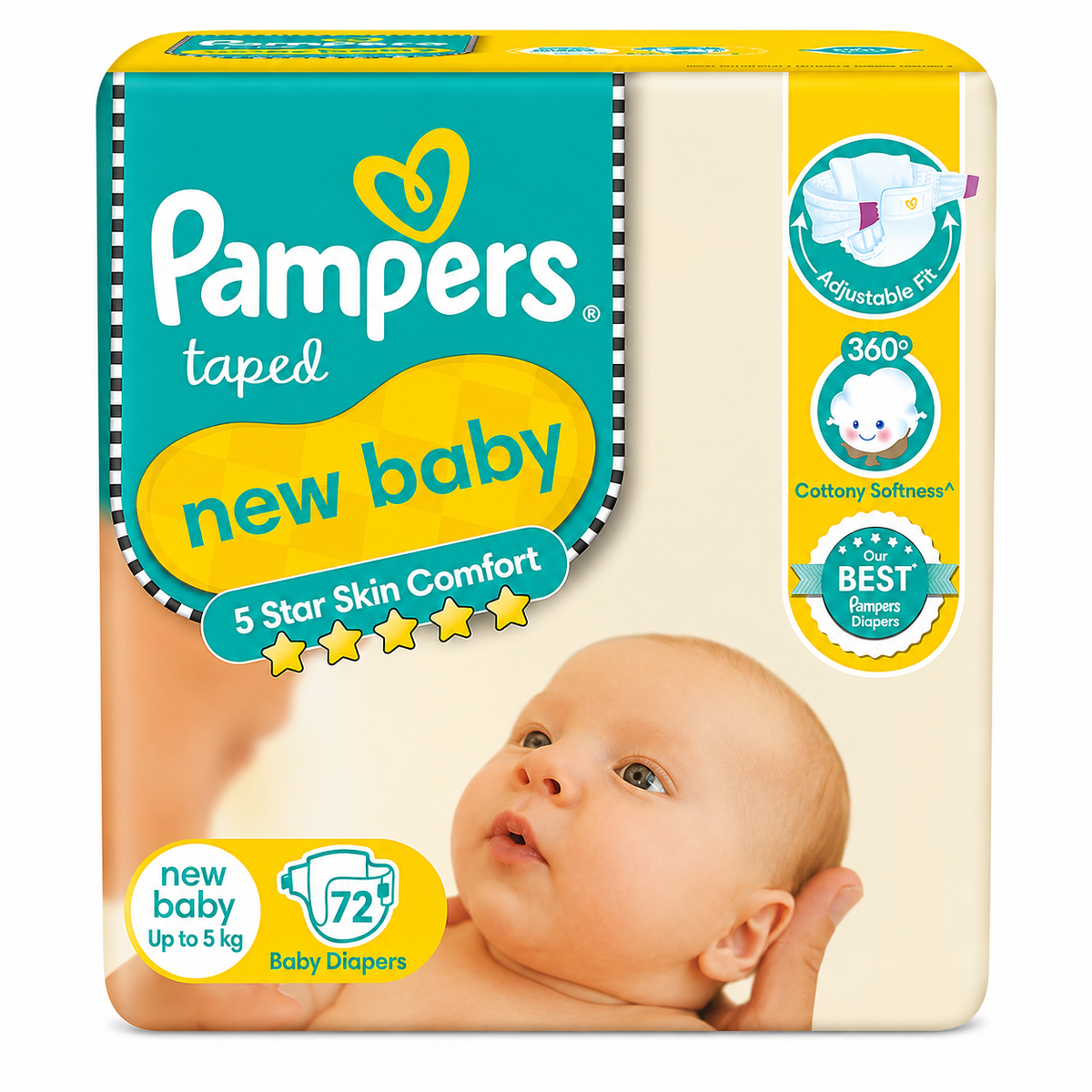 Pampers Taped New Baby Diapers MRP 1918