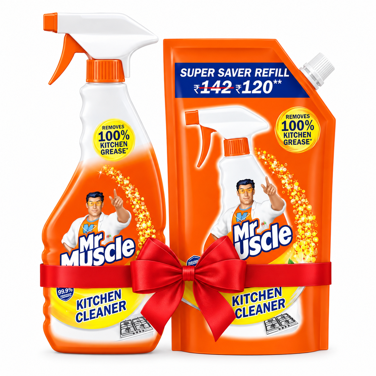 Mr Muscle Kitchen Cleaner Combi Pack (450ml + 425ml) MRP 639