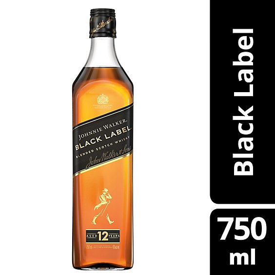 Johnnie Walker Black Label Whiskey 750mL MRP 6800