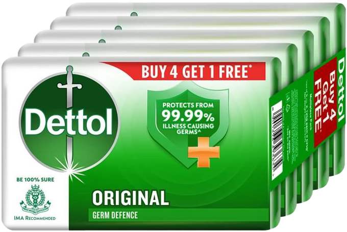Dettol Original Bathing Soaps (100g x Pack of 4) MRP 282