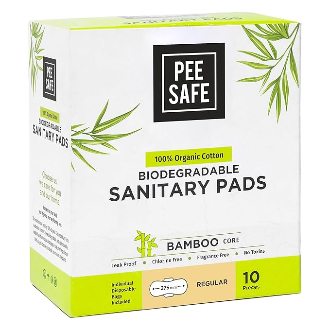 Pee Safe Biodegradable Regular Sanitary Pads 280mm - MRP 479