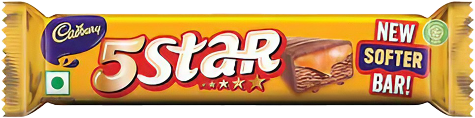 5 Star Soft Chocolate Bar 38g MRP 40