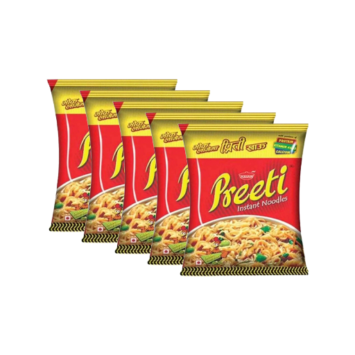Preeti Chicken Instant Noodles (60g x Pack Of 5) MRP 75