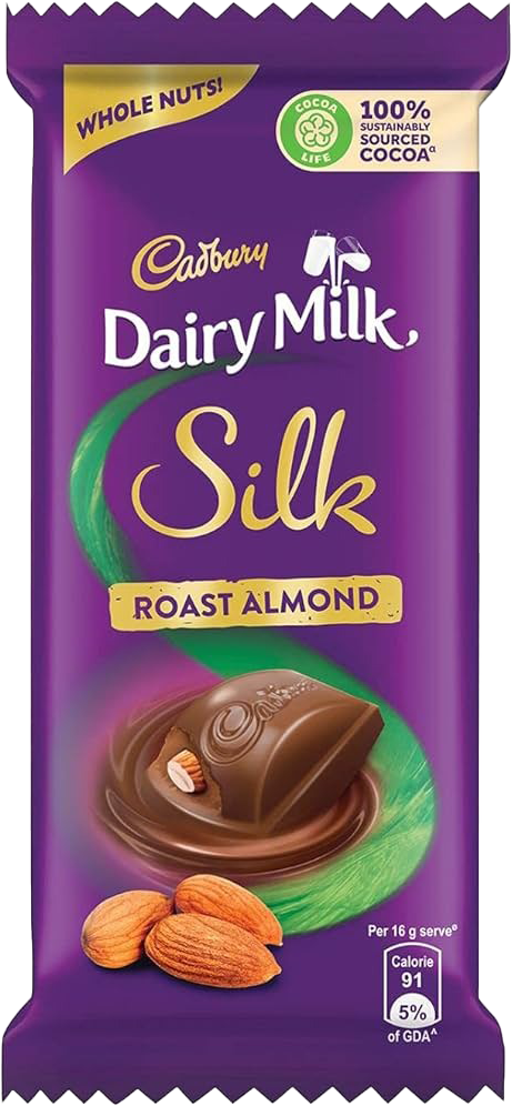 Cadbury Dairy Milk Silk Roast Amonds Chocolate Bar 143g MRP 440