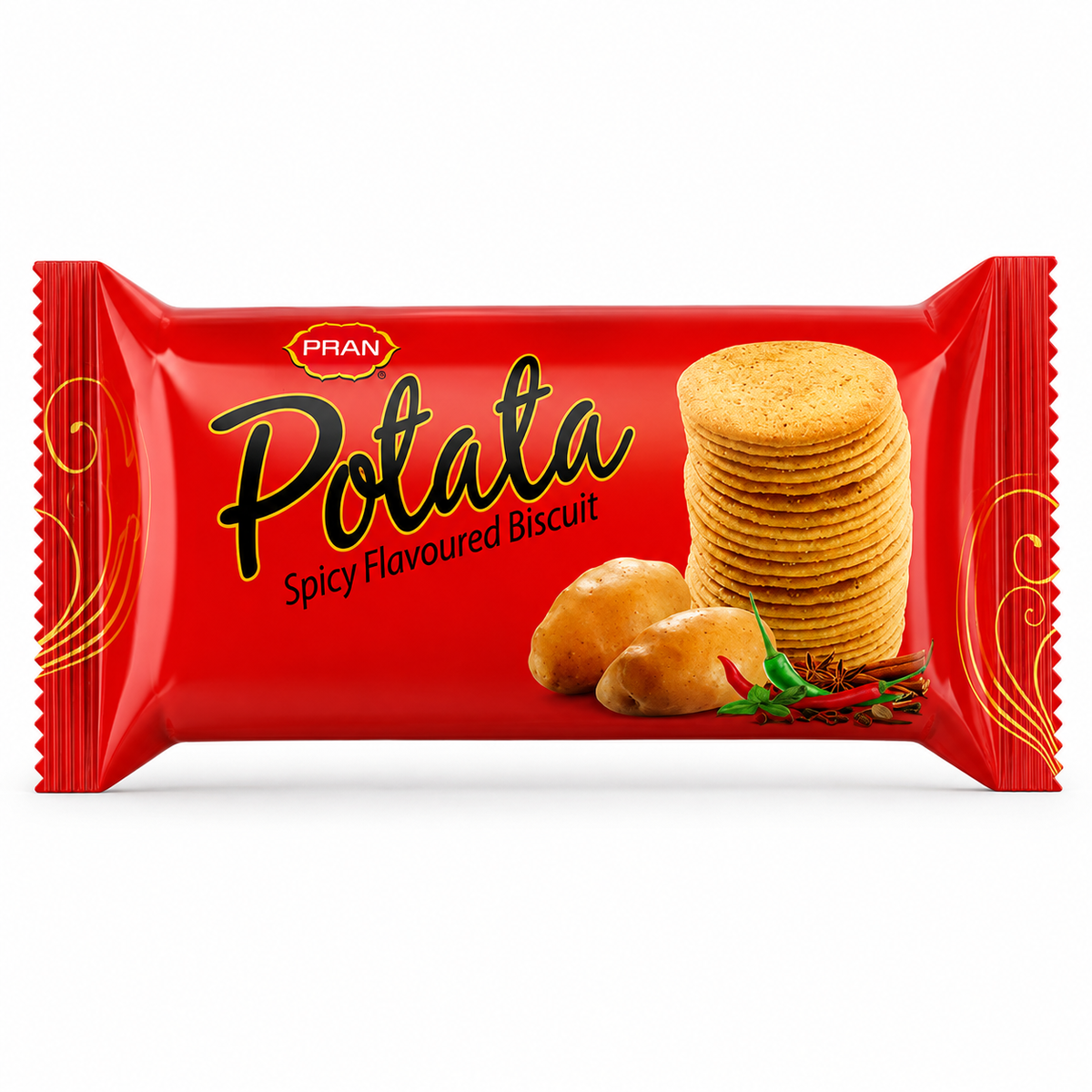 Pran Bisk Club Potata Spicy Flavoured Biscuit 50g MRP 60
