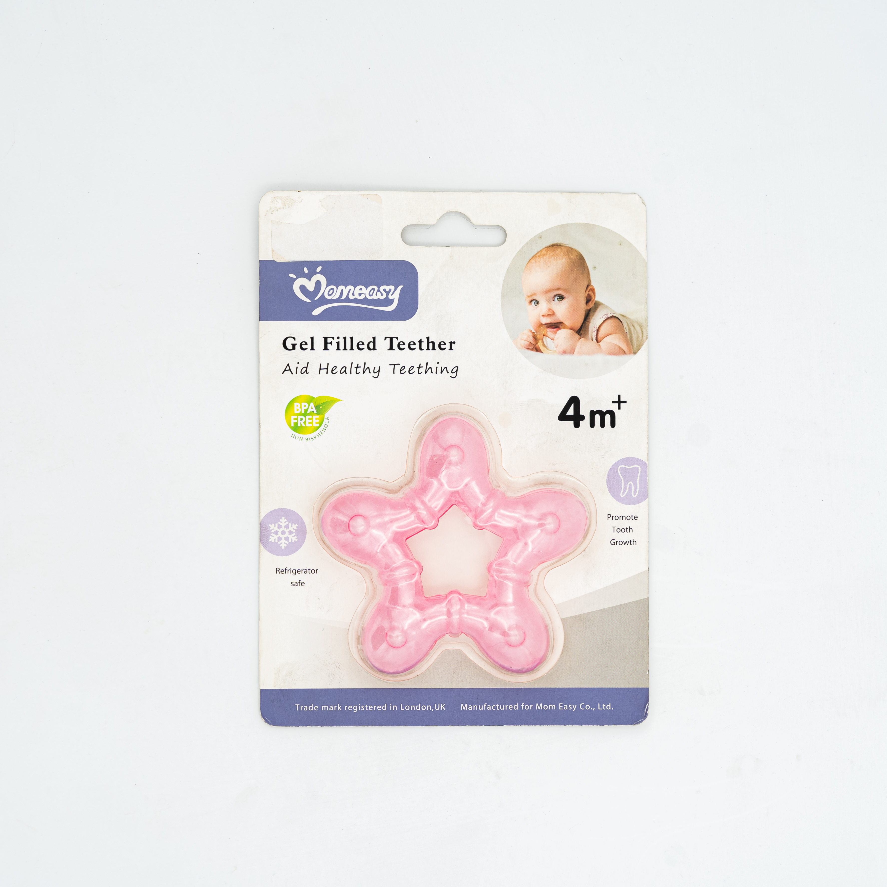 Momeasy Gel Filled Teather Pink Color Star Design for 4month+ Baby Accessories MRP 330