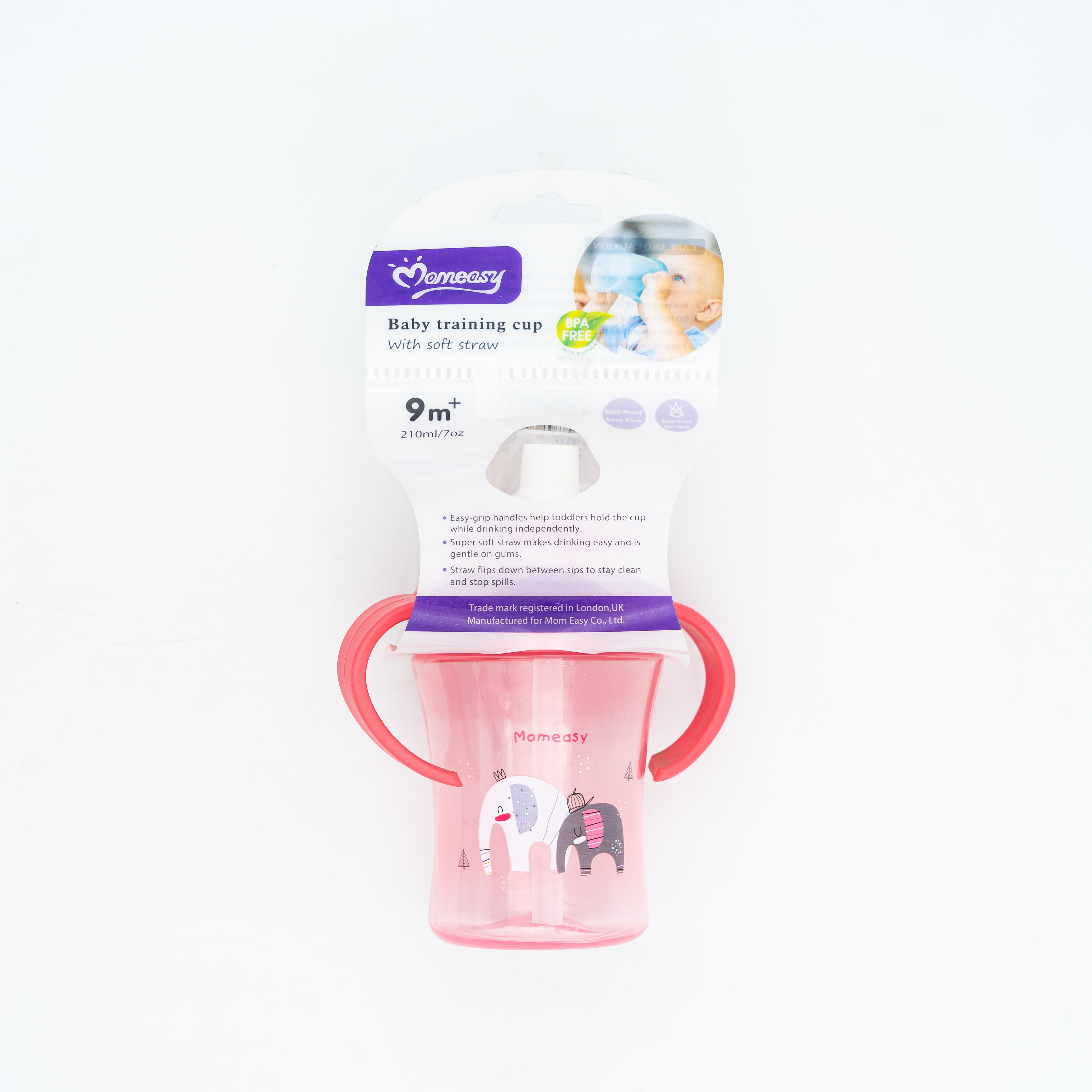 Momeasy Baby Milk Bottle 210ml for 9 month+ (Pink) Baby Accessories 210mL MRP 745
