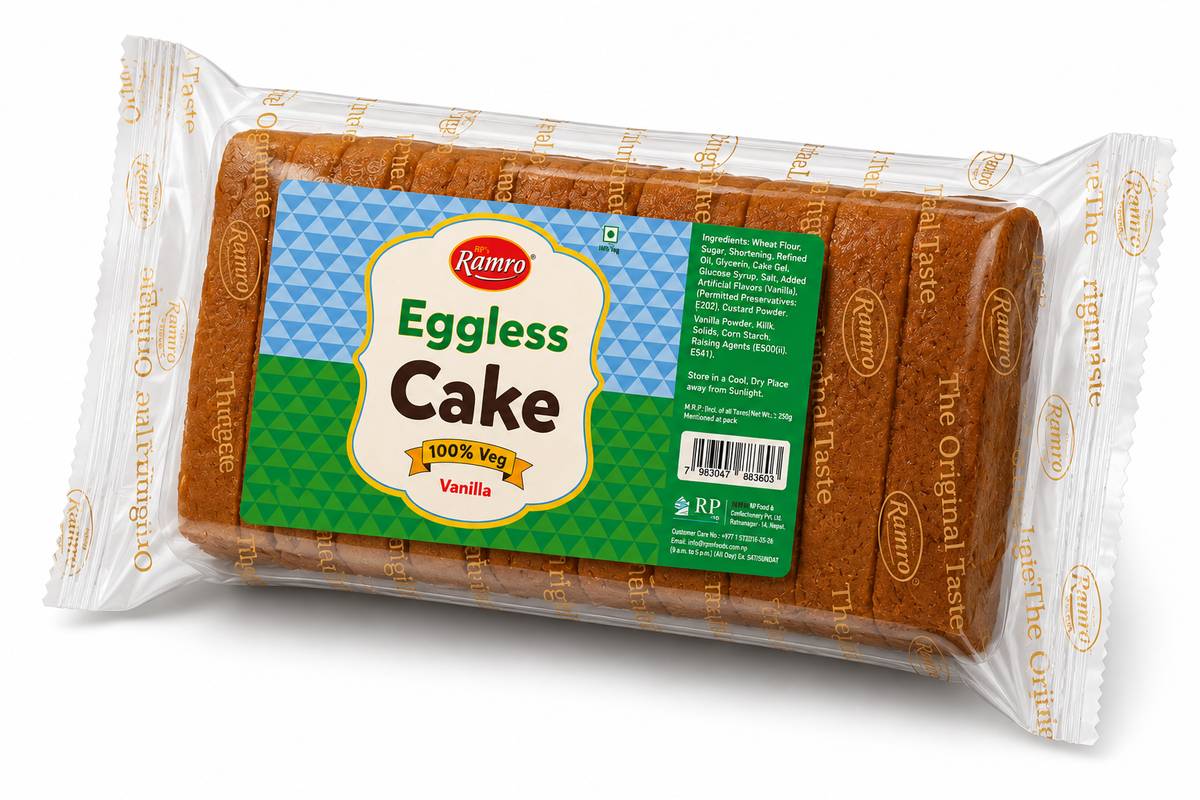 Ramro Eggless Slice Vanilla Cake 200g MRP 160