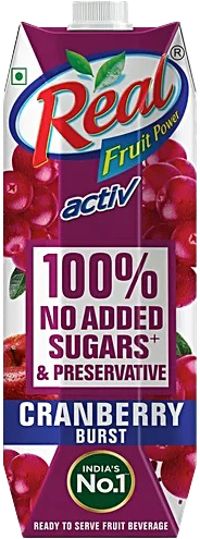 Real Active Cranberry Fruit Juice 1000ml MRP 325