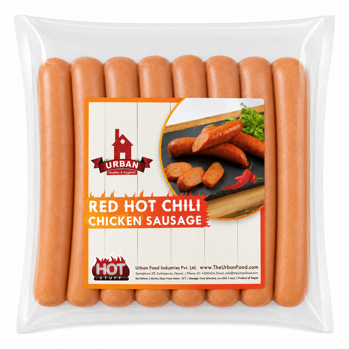 Urban Red Hot Chili Chicken Sausage 400g MRP 450