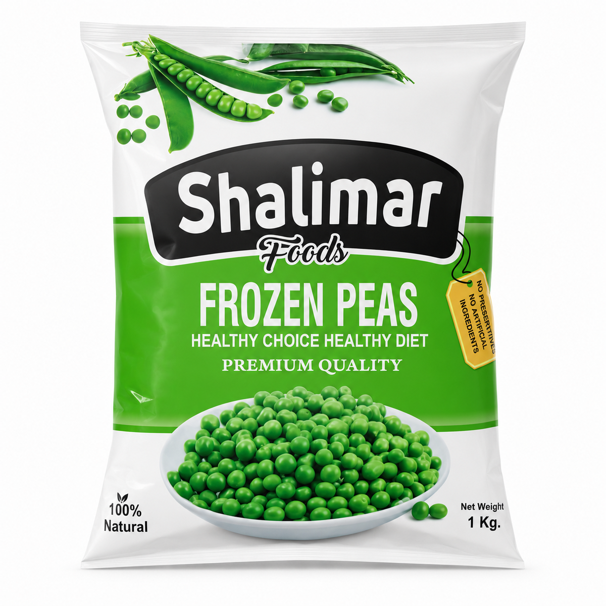 Shalimar Foods Veg Frozen Green Peas 1000g MRP 320