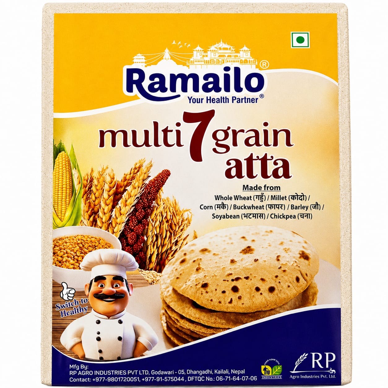 Ramailo Multi 7-Grain Aata 1000g MRP 190