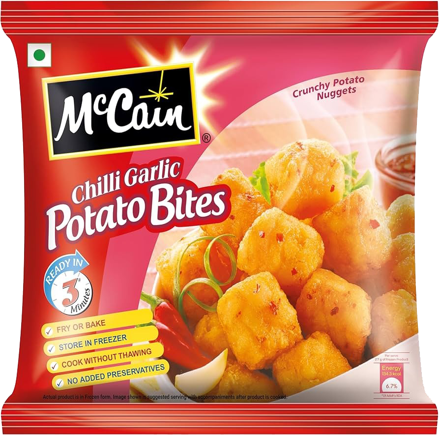 McCain Veg Frozen Potato Bites 420g MRP 355
