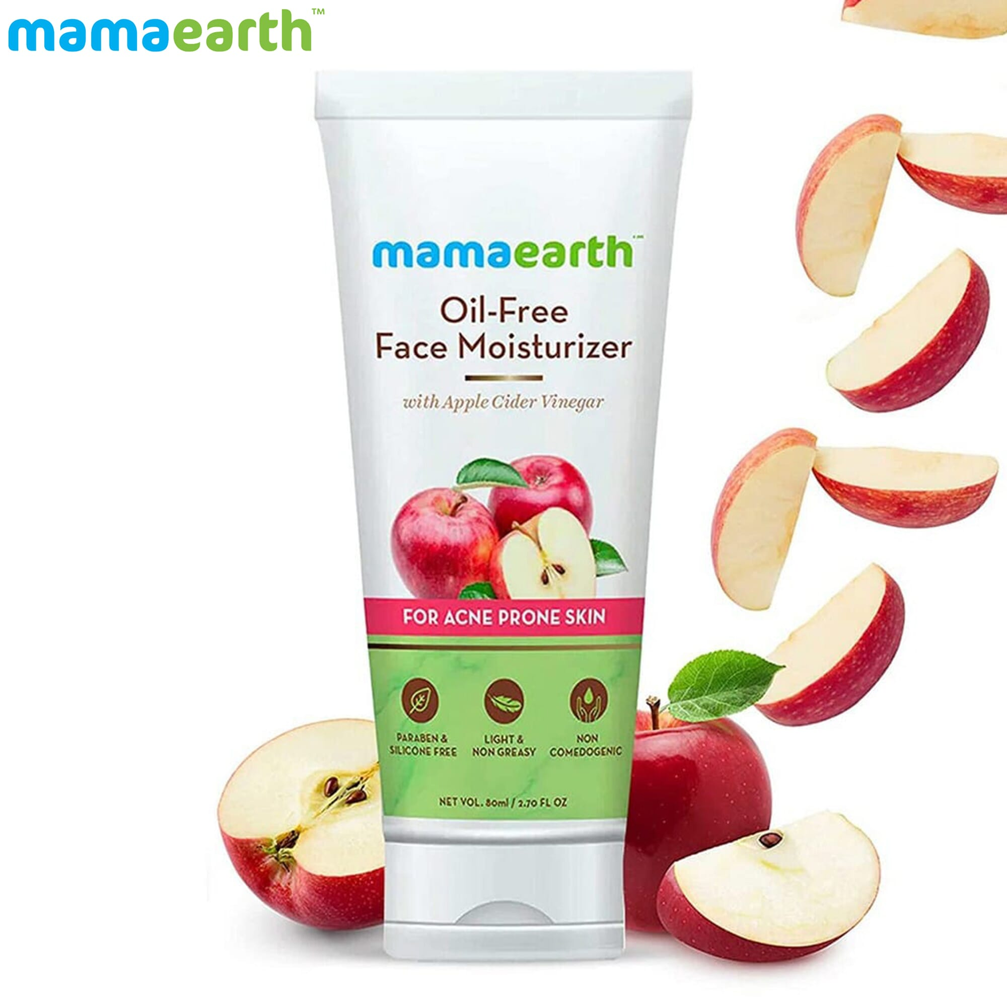 Mama Earth Oil Free Face Moisturiser With Apple Skin Moisturiser 80g MRP 510.4