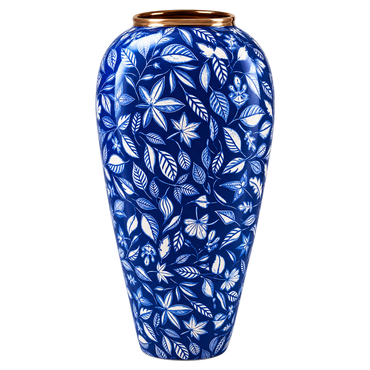 Round Ceramic Flower Vase Blue Décor MRP 3845