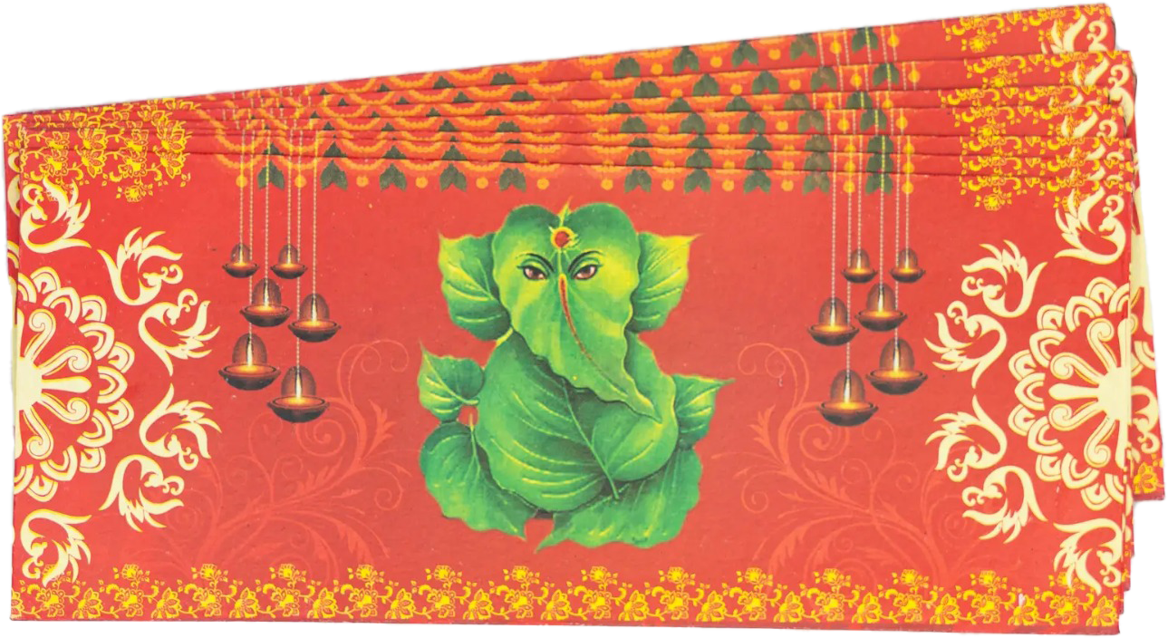 Small Size Envelop Leaf Ganesh Print 10pcs MRP 50