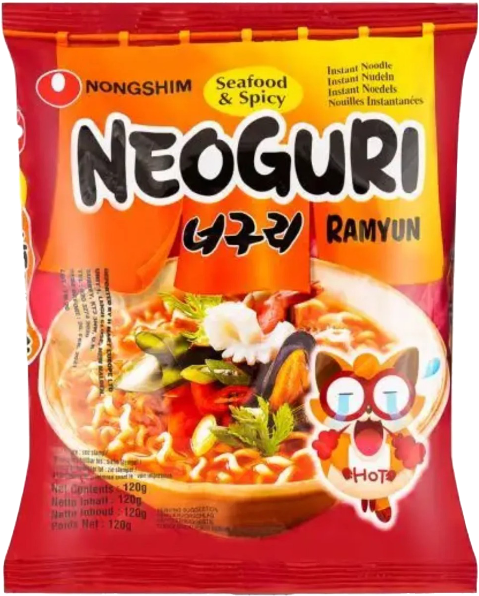 Nongshim Neoguri Ramyun Seafood & Mild 120g MRP 200