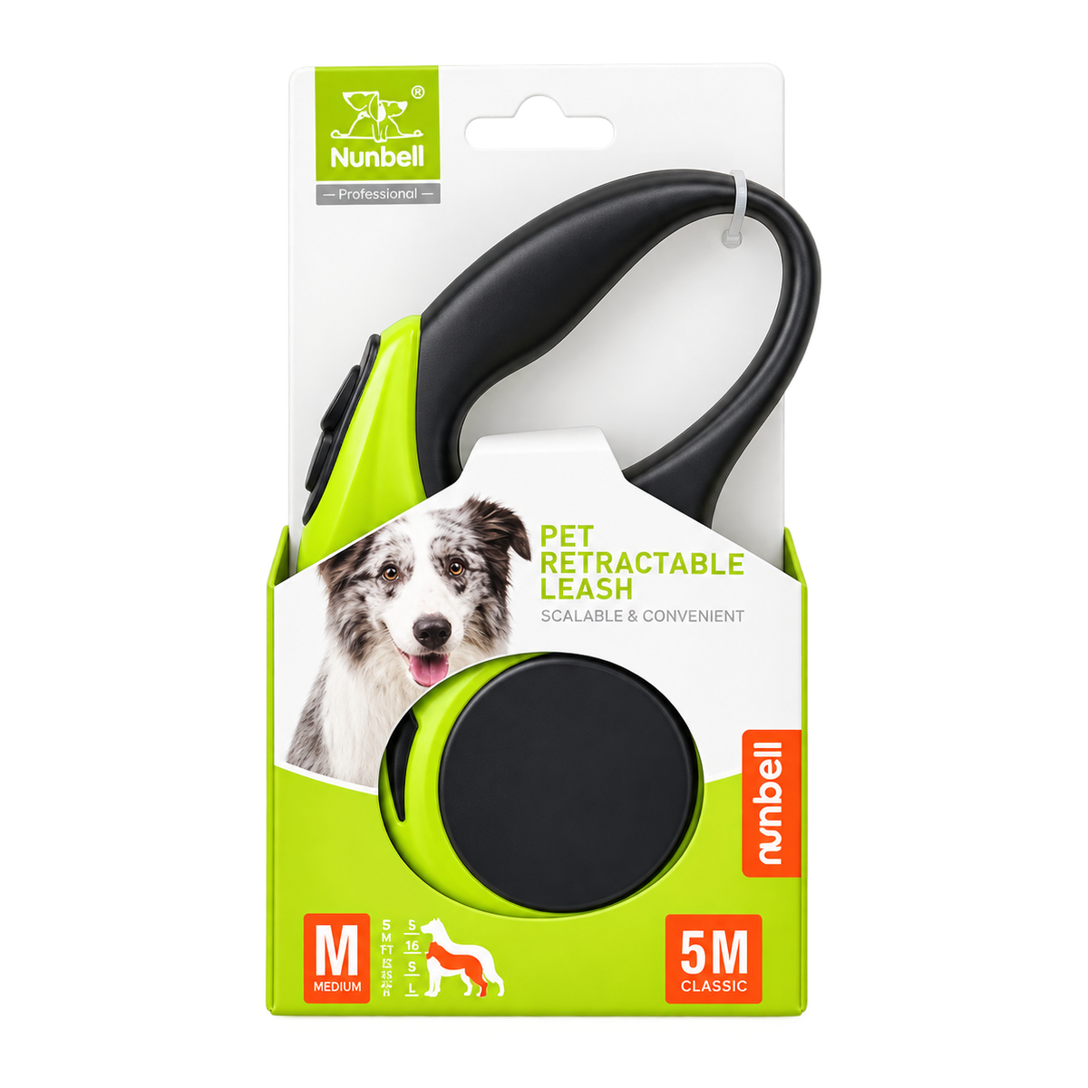 Nunbell Pet Retractable Leash 5 Meter Medium Size MRP 1031