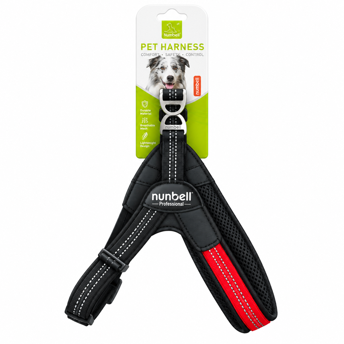Nunbell Professional Red Pet Harness 3.5cm MRP 747