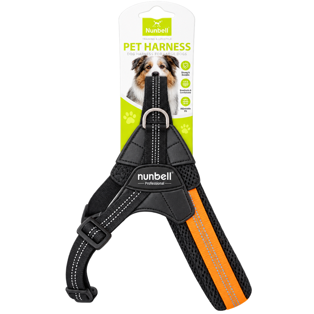 Nunbell Professional Orange Pet Harness 3.5cm MRP 747