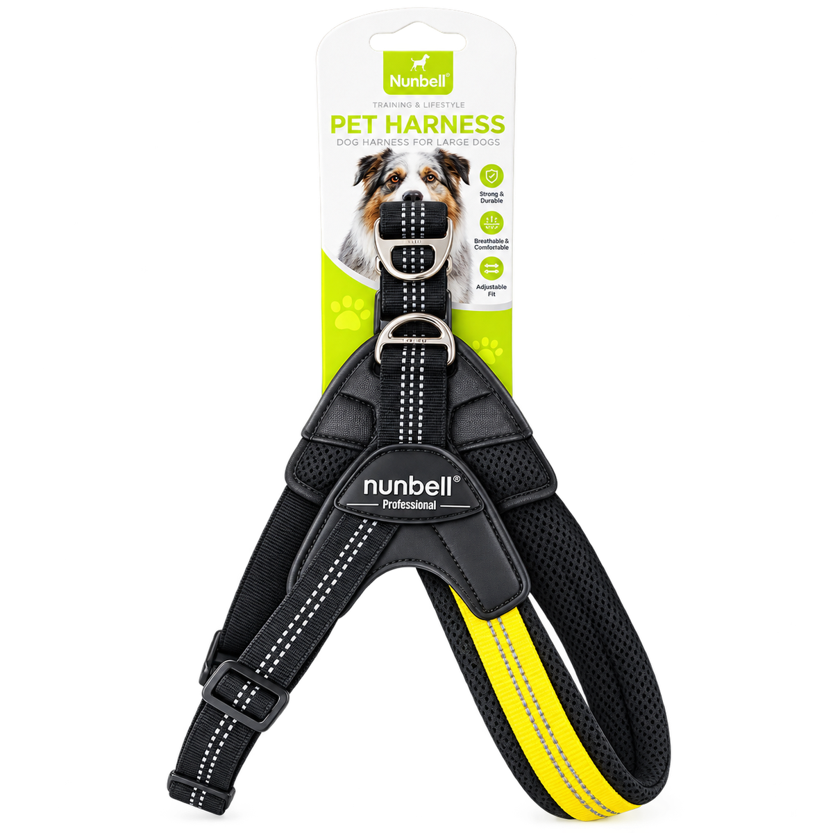 Nunbell Professional Yellow Pet Harness 3.5cm MRP 747