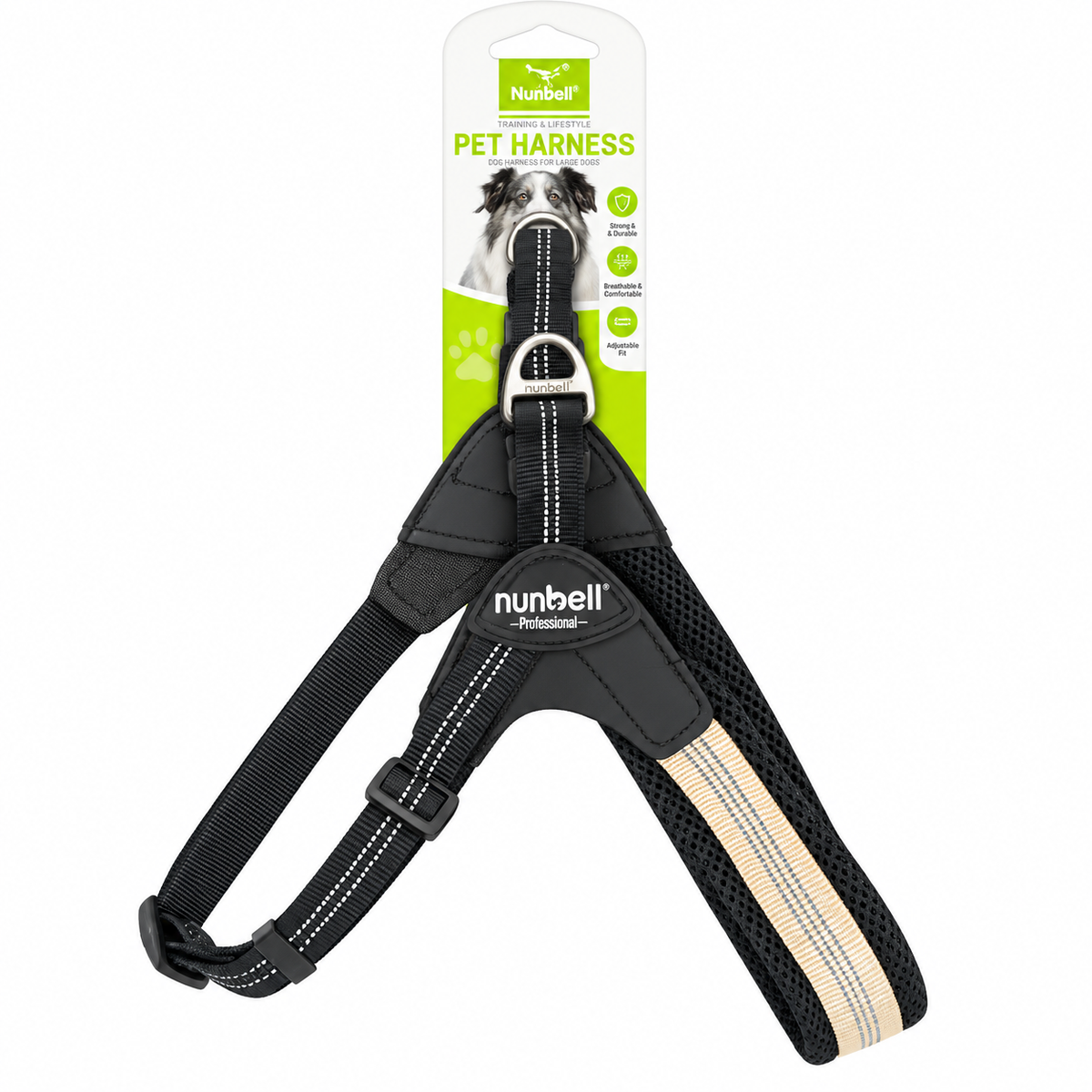 Nunbell Professional White Pet Harness 3.5cm MRP 747
