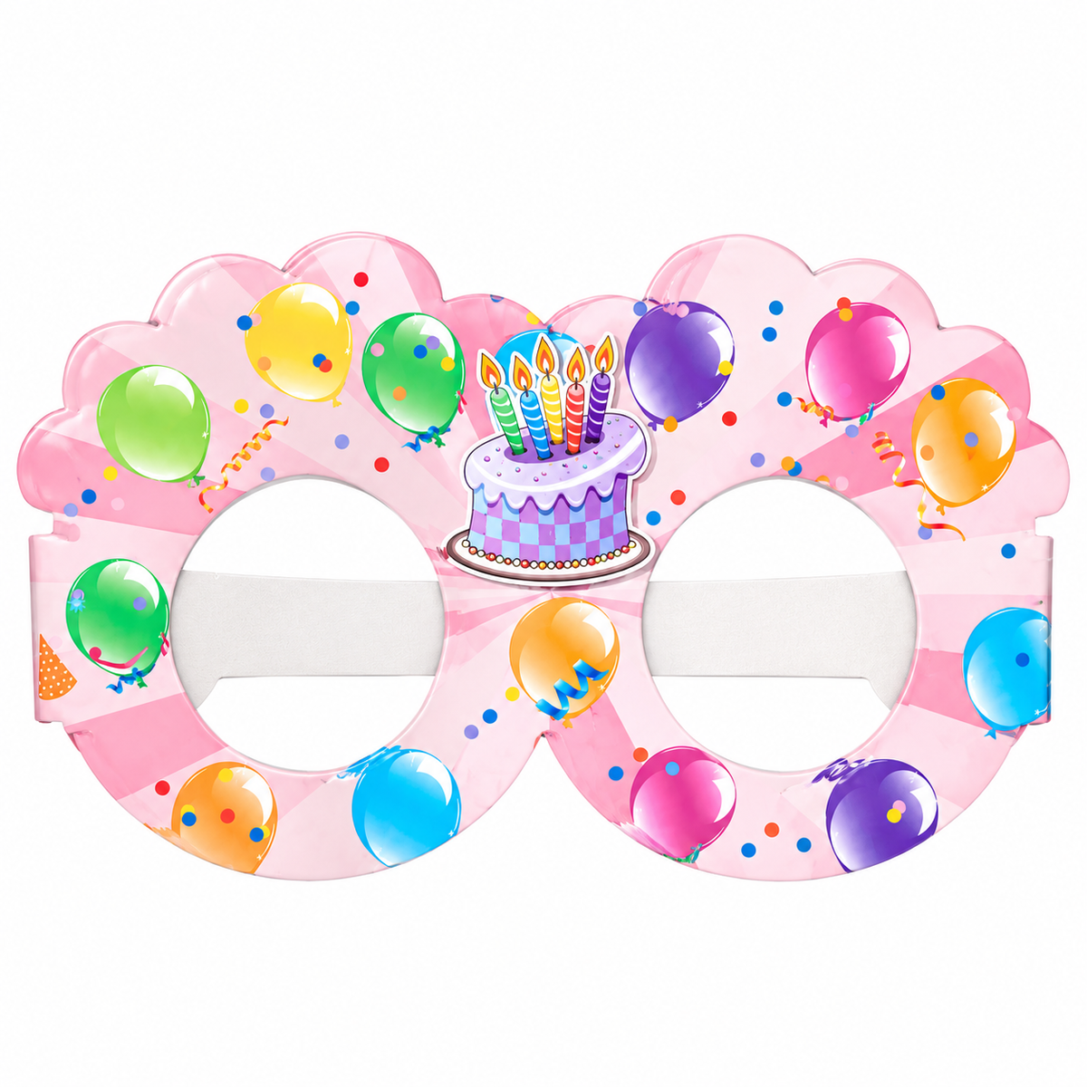 Birthday Mask (Light Pink Ballon Print) Party Items MRP 119