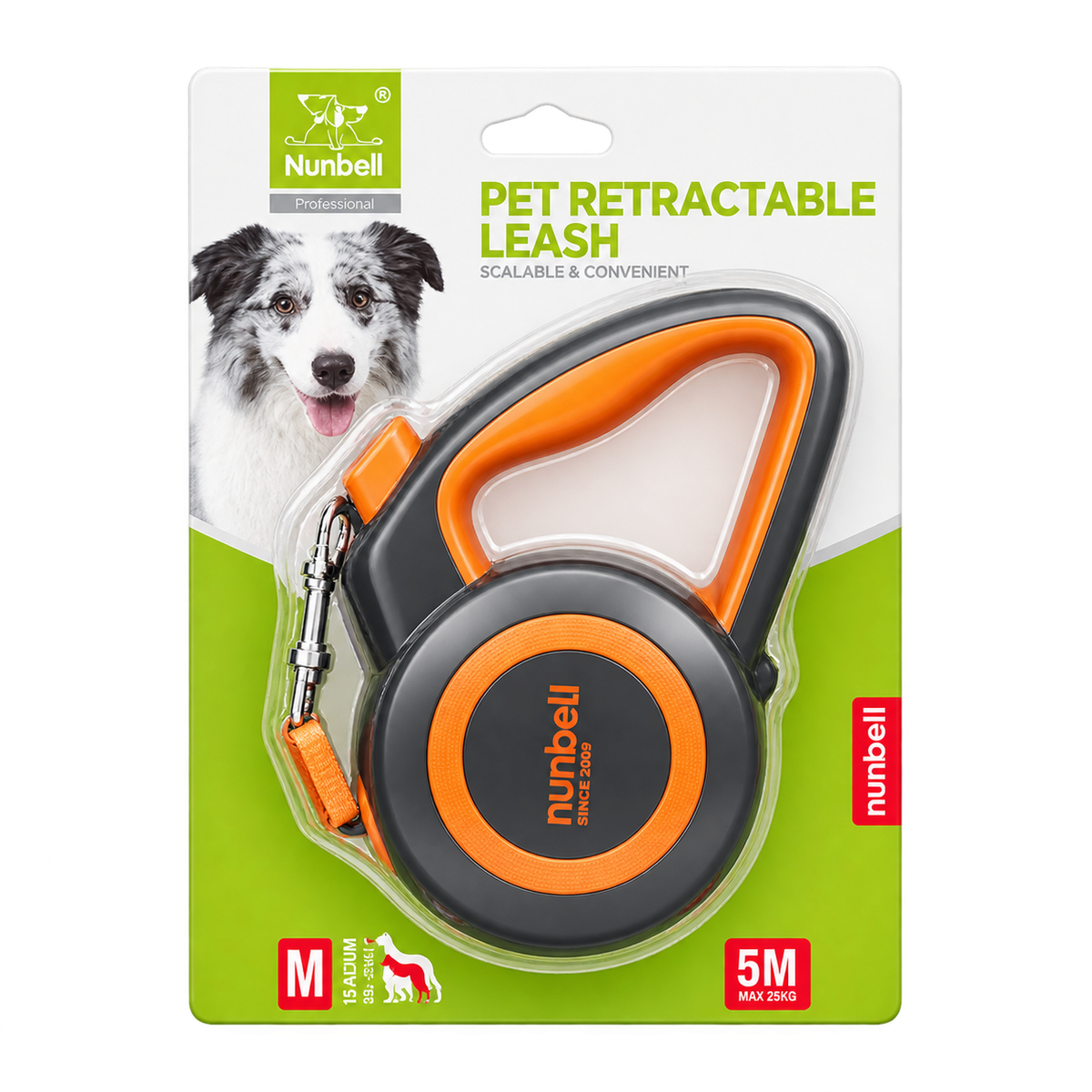 Nunbell Pet Retractable Leash 5 Meter M Size MRP 1244