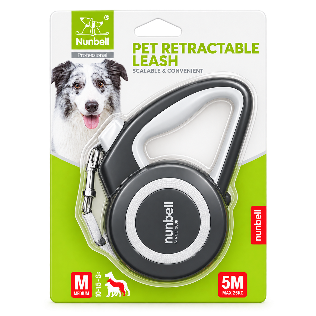 Nunbell Pet Retractable Leash 5 Meter M Size MRP 1244
