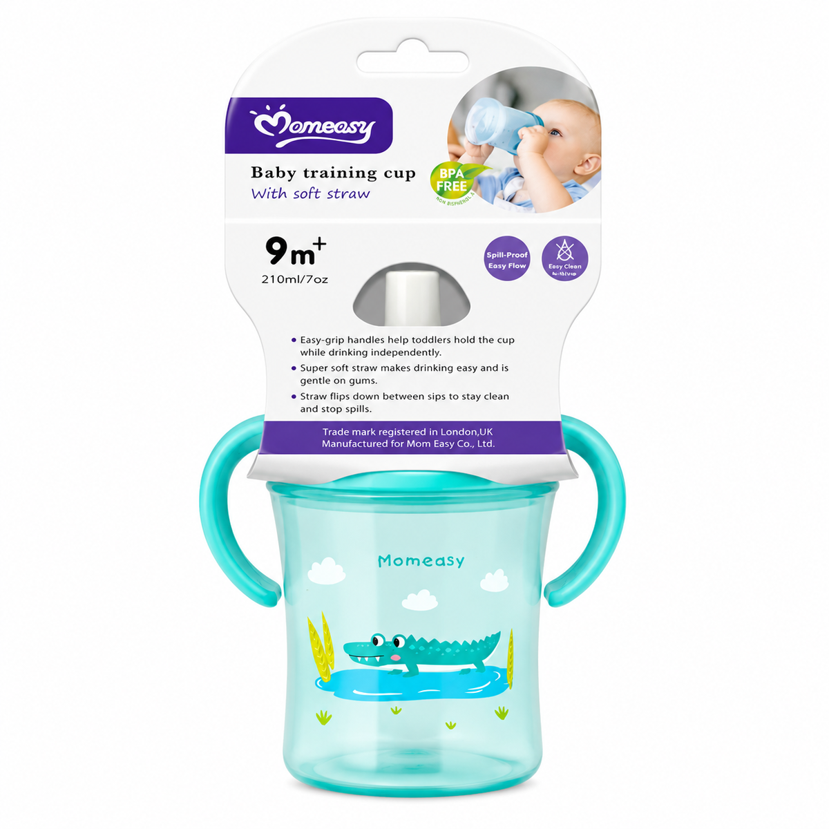 Momeasy Baby Training Cup with Soft Straw 210ml MRP 745