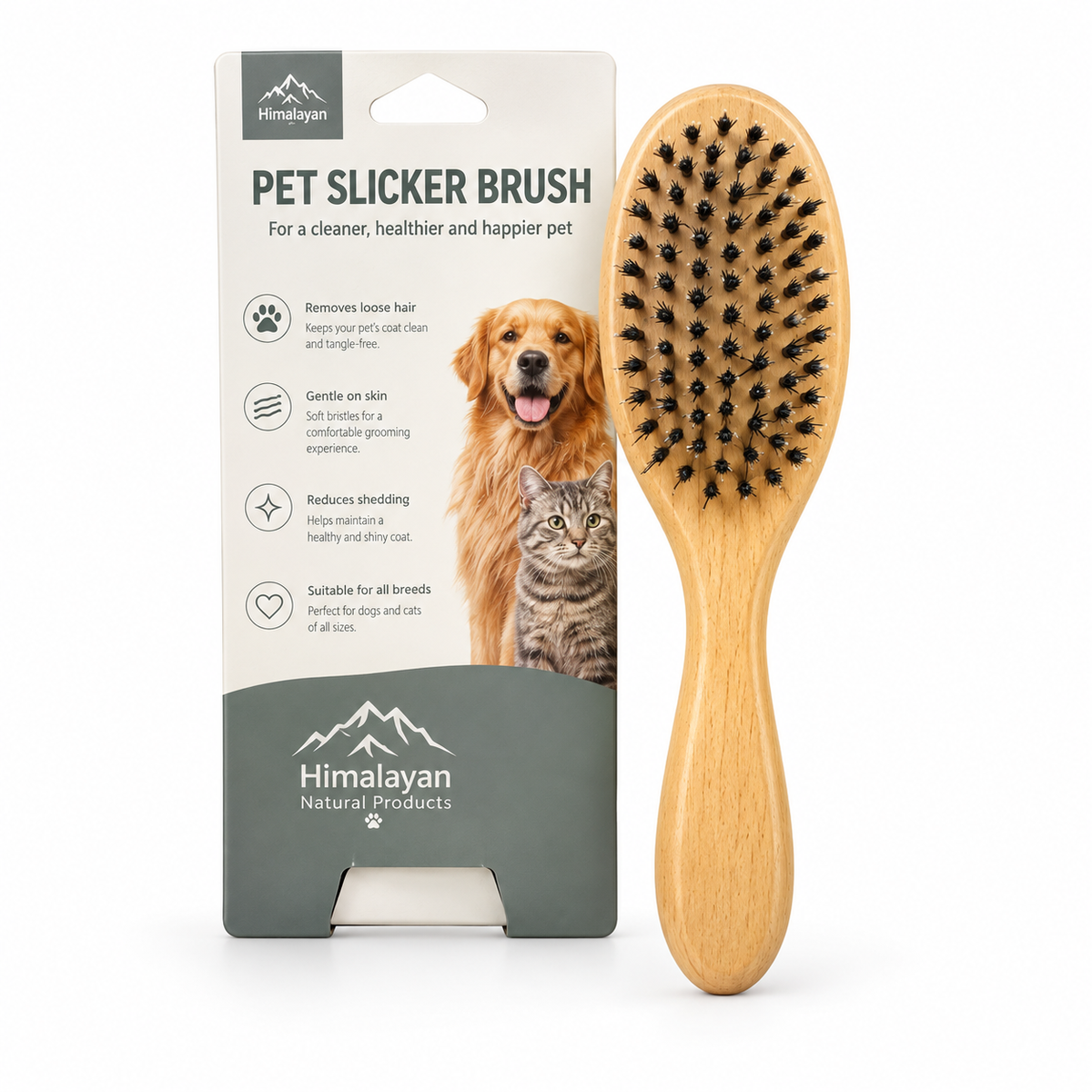 Nunbell Wooden Pet Grooming Brush MRP 255