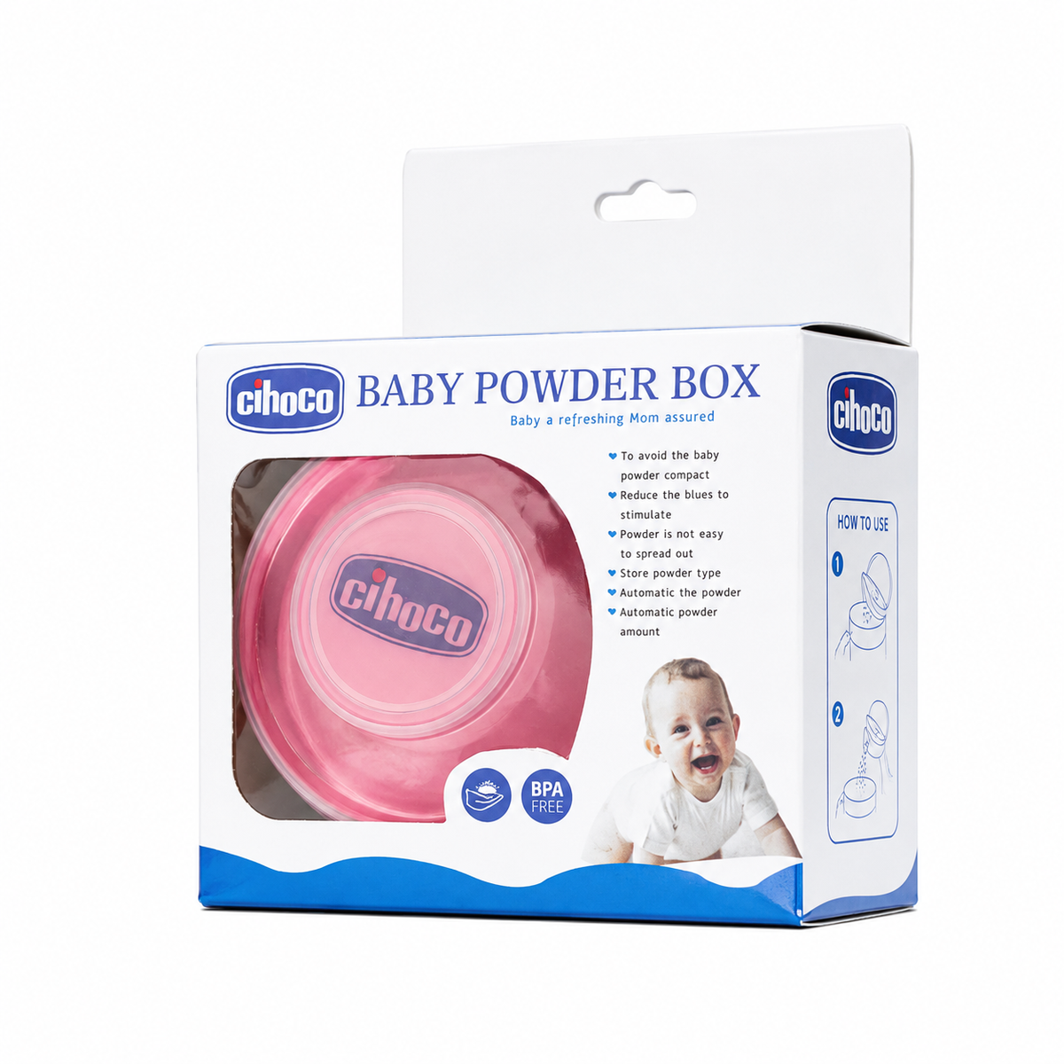 Cihoco Baby Powder Box with Soft Puff 1pcs MRP 410