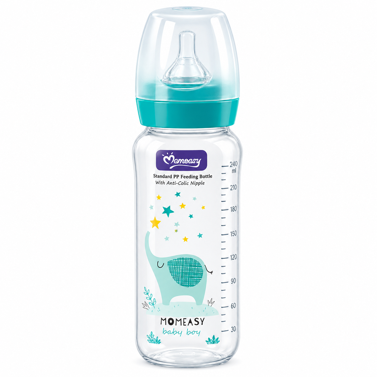 Momeasy Feeding Bottle with Anti Colic Nipple 240ml MRP 490
