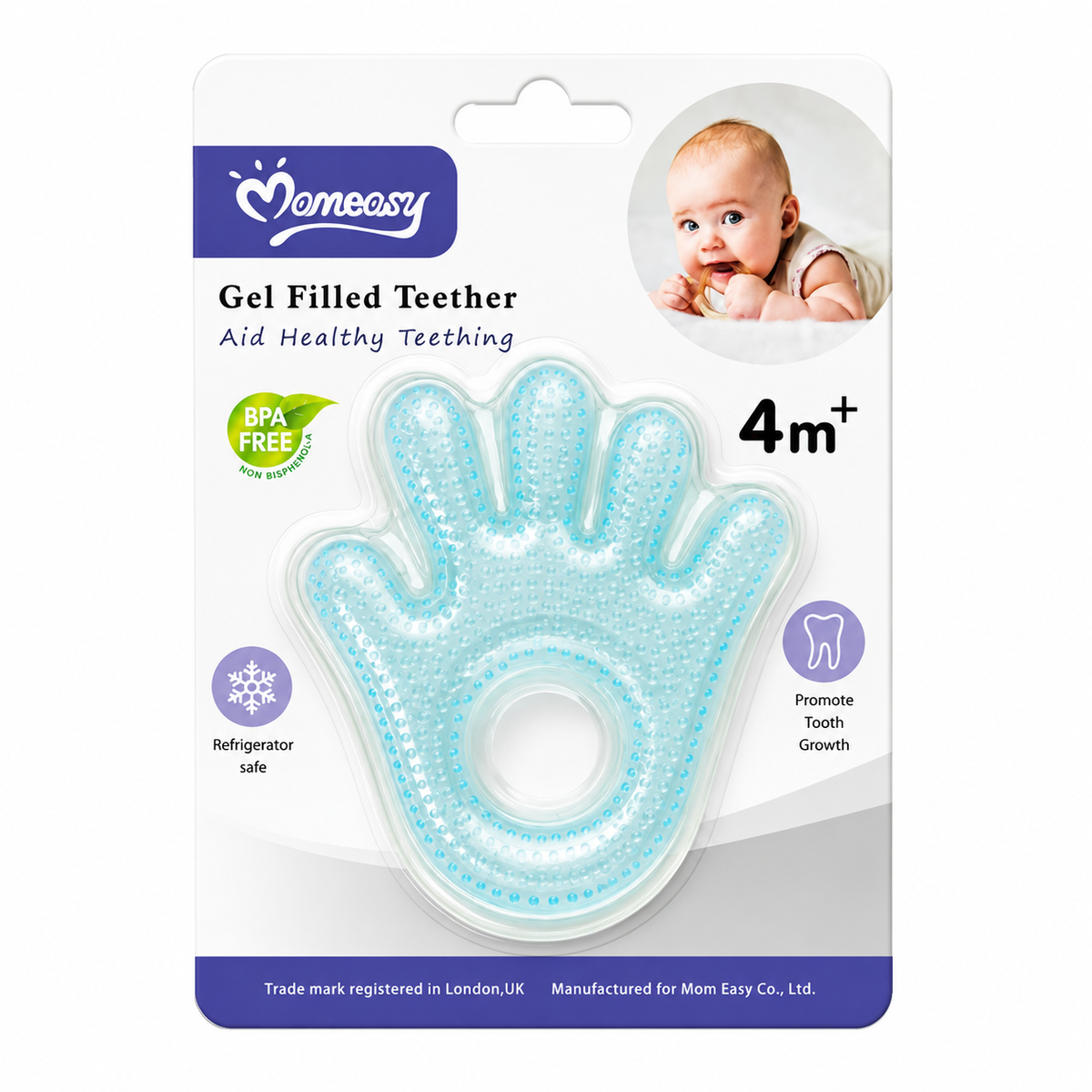 Momeasy Gel Filled Teether Hand Design 1pcs MRP 310