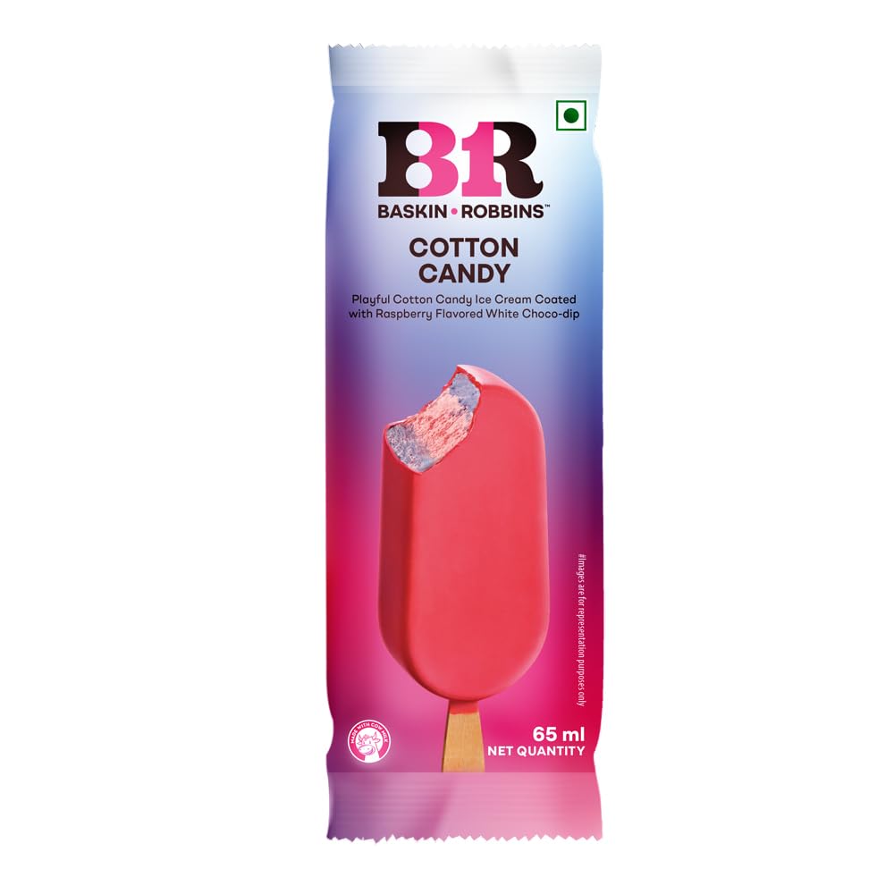 Baskin Robbins Cotton Candy Ice Cream Stick Bar 65ml MRP 285