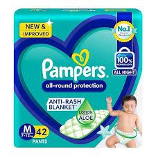 Pampers Diapers Baby Pants M 's 42pcs MRP1444