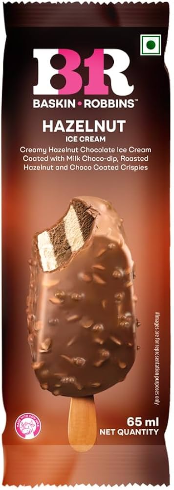 Baskin Robbins Hazelnut Rocher Candy Bar Sticks 65mL MRP 285