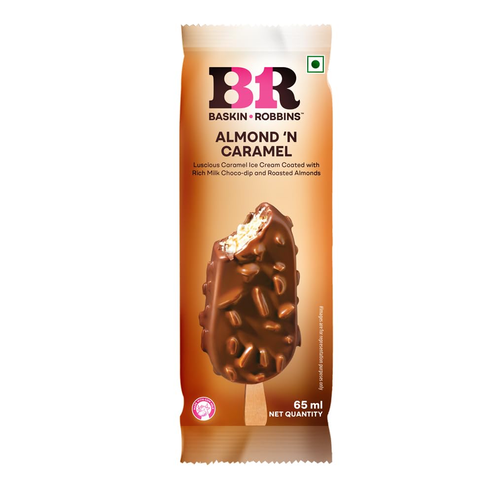 Baskin Robbins Almond & Caramel Candy Stick Bar 65ml MRP 285