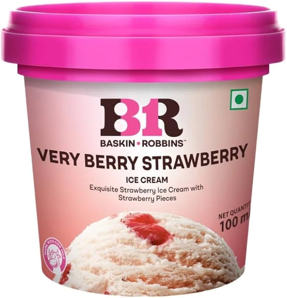 Baskin Robbins Fruitopia Very Berry Strawberry Tub Icecream 100ml  MRP 260