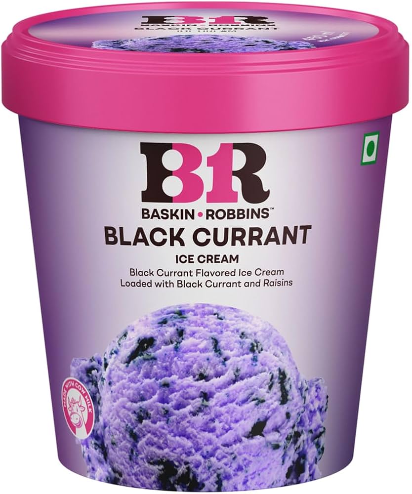 Baskin Robbins Ice Cream Tub Black Currant 450ml MRP 1095