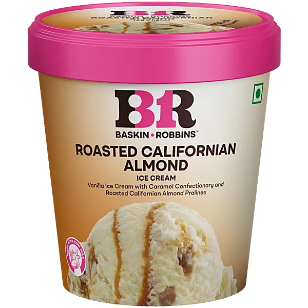 Baskin Robbins Roasted California Almond Divine Tub 450ml MRP 1235
