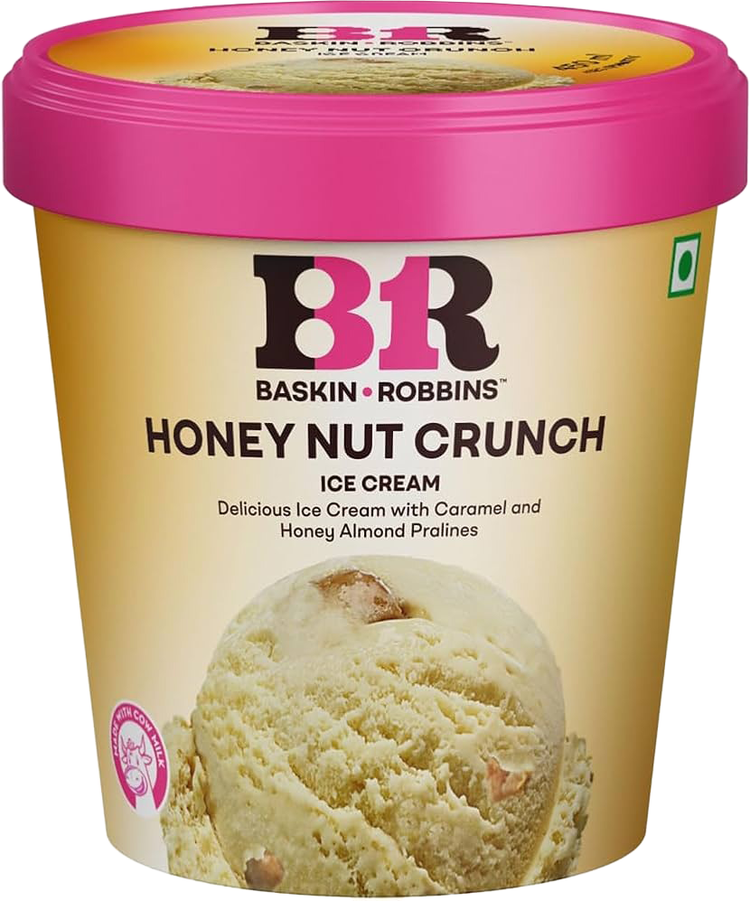 Baskin Robbins Honey Nut Crunch Tub 450ml MRP 1235