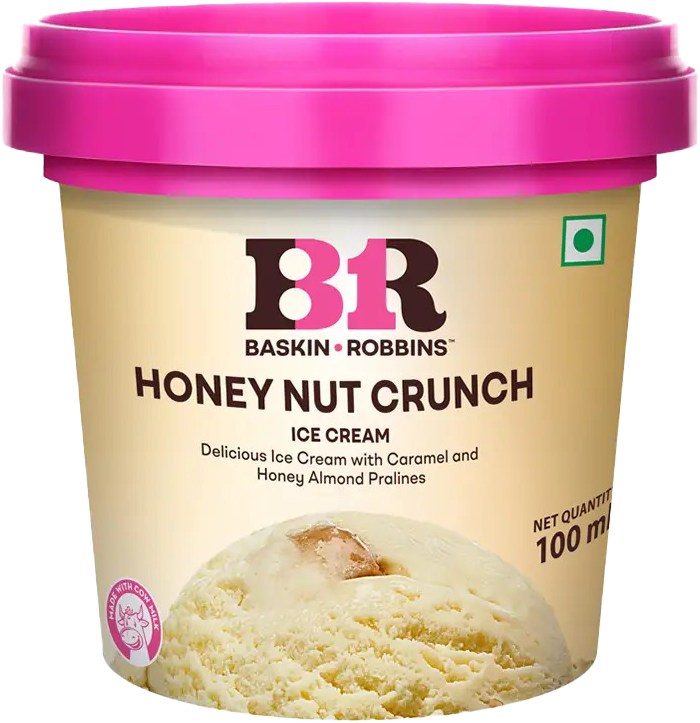 Baskin Robbins Honey Nut Crunch Tub 100ml MRP 360