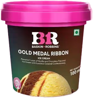 Baskin Robbins Gold Medal Ribbion Tub 100ml MRP 360