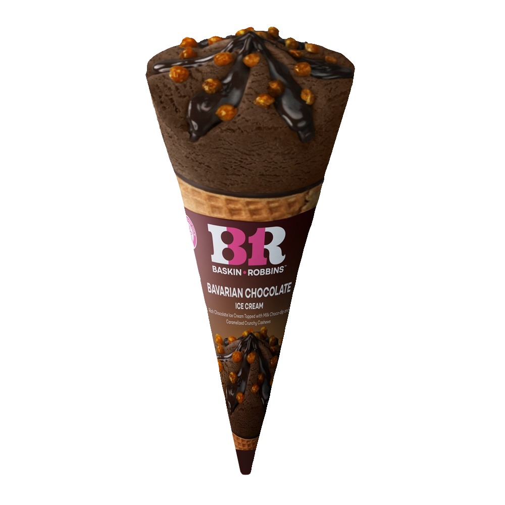 Baskin Robbins Bavarian Chocolate Cone Icecream 110ml MRP 265